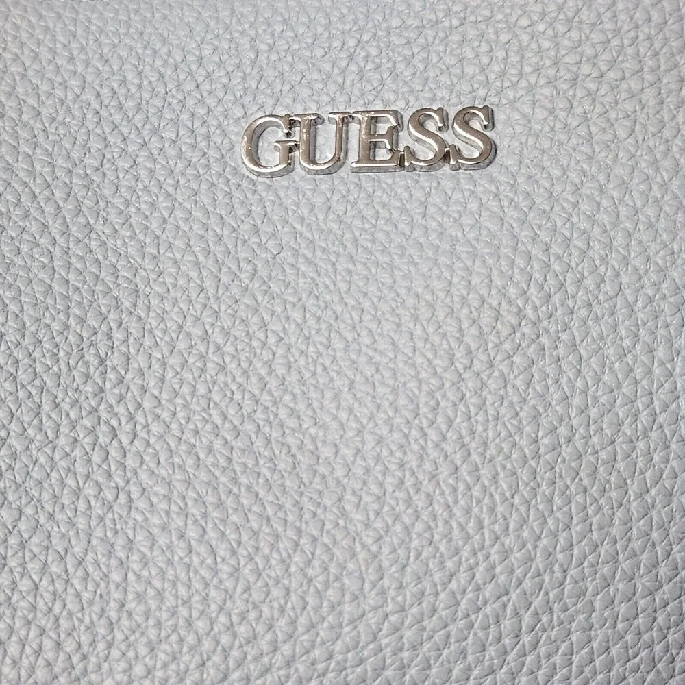 Guess Women's Faux Pebbled Texture Leather Baby Sky Blue Shoulder Purse Spring